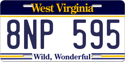 WV license plate 8NP595
