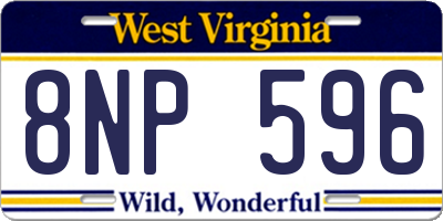 WV license plate 8NP596