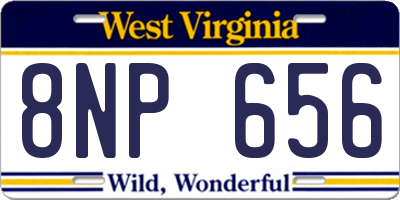 WV license plate 8NP656