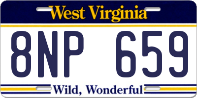 WV license plate 8NP659
