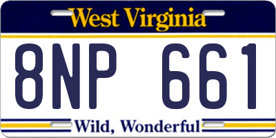 WV license plate 8NP661