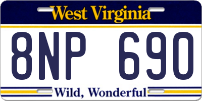 WV license plate 8NP690