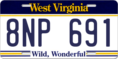 WV license plate 8NP691