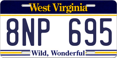 WV license plate 8NP695