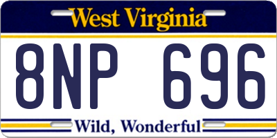 WV license plate 8NP696
