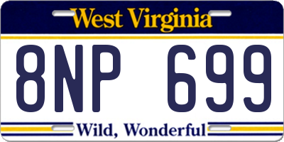 WV license plate 8NP699