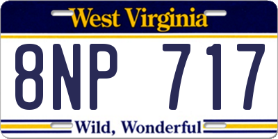 WV license plate 8NP717