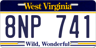 WV license plate 8NP741