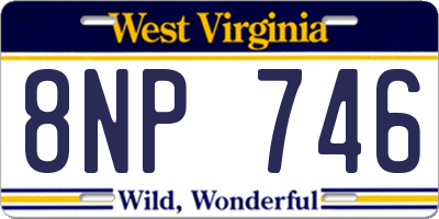 WV license plate 8NP746