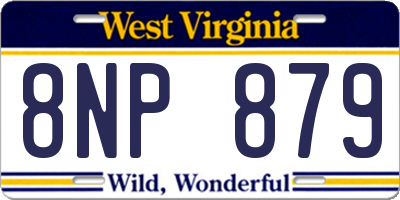 WV license plate 8NP879