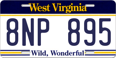 WV license plate 8NP895