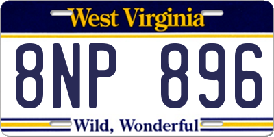 WV license plate 8NP896