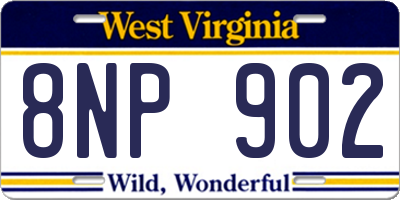 WV license plate 8NP902