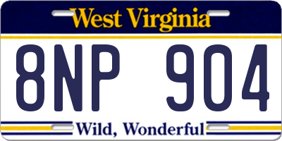 WV license plate 8NP904