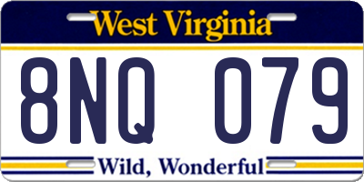 WV license plate 8NQ079