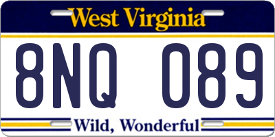 WV license plate 8NQ089