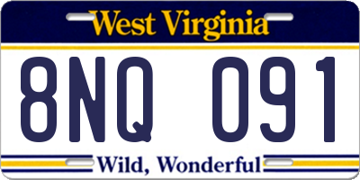 WV license plate 8NQ091