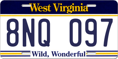 WV license plate 8NQ097