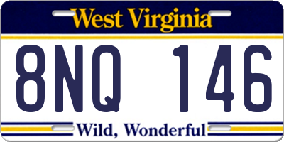 WV license plate 8NQ146