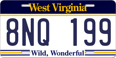 WV license plate 8NQ199