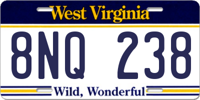WV license plate 8NQ238