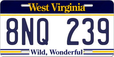 WV license plate 8NQ239