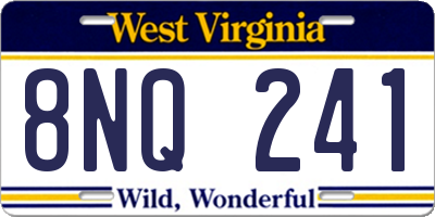 WV license plate 8NQ241