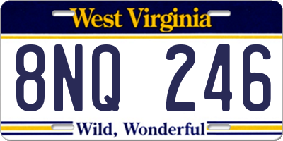 WV license plate 8NQ246