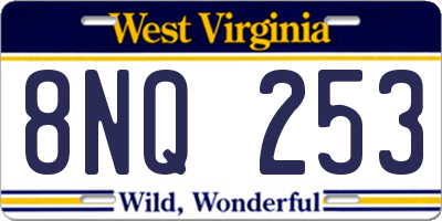 WV license plate 8NQ253