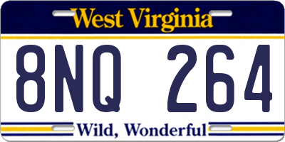 WV license plate 8NQ264