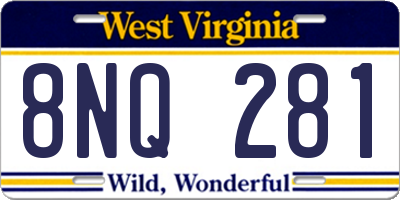 WV license plate 8NQ281