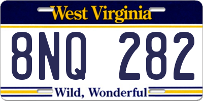 WV license plate 8NQ282