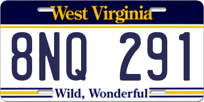 WV license plate 8NQ291