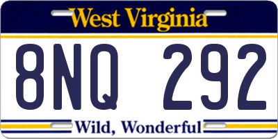 WV license plate 8NQ292