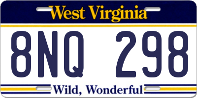 WV license plate 8NQ298