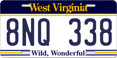 WV license plate 8NQ338