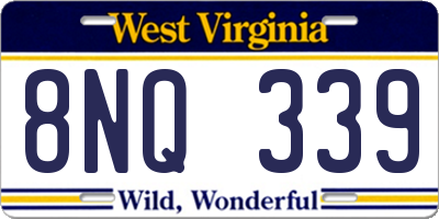 WV license plate 8NQ339