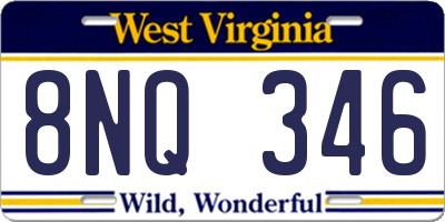 WV license plate 8NQ346