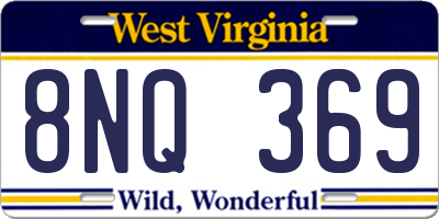 WV license plate 8NQ369