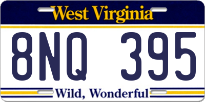 WV license plate 8NQ395
