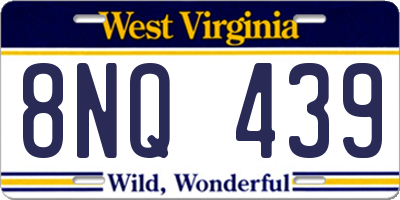 WV license plate 8NQ439