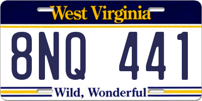 WV license plate 8NQ441