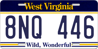 WV license plate 8NQ446