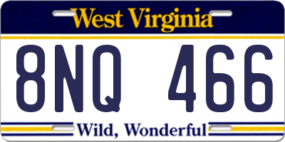WV license plate 8NQ466