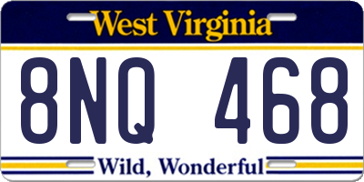WV license plate 8NQ468