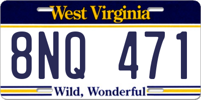 WV license plate 8NQ471