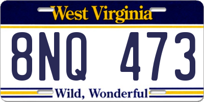 WV license plate 8NQ473