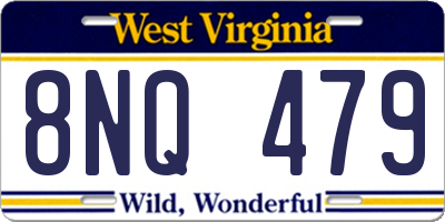 WV license plate 8NQ479