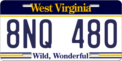 WV license plate 8NQ480