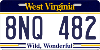 WV license plate 8NQ482